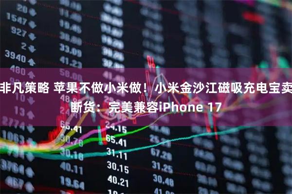 非凡策略 苹果不做小米做!小米金沙江磁吸充电宝卖断货:完美兼容iPhone 17